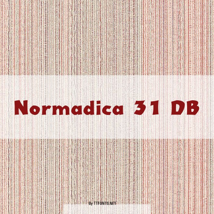 Normadica 31 DB example